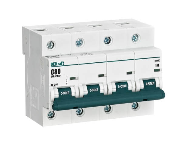 Авт. выкл. 4Р 80А х-ка С ВА-201 10кА