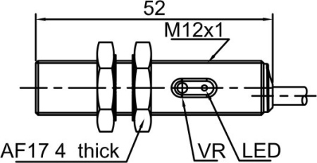 LANBAO CR12CF02DPO емкостной датчик M12 PNP NO Sn=2мм кабель 2м