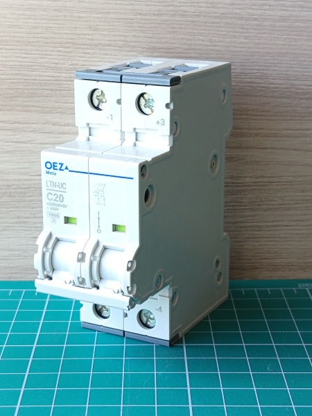 Автоматический выключатель LTN-UC-20C-2 In 20 A, Ue AC 230/400 V / DC 220/440 V, характеристика C, 2-полюс, Icn 10 kA