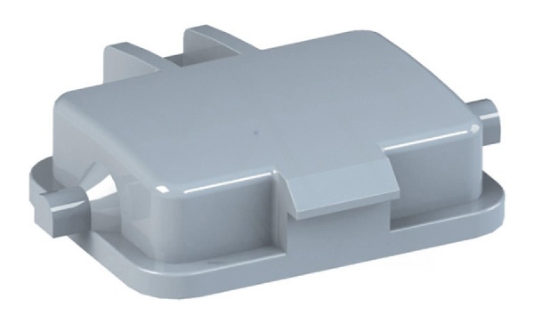 Крышка защитная приборного корпуса разъема, размер H6B, пластик, RAL 7037