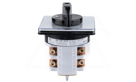 Переключатель BS 125 10 U, 3P, 125A, тип 0-1, 41kW(400VAC по АС-3), на дверь, фронт IP40