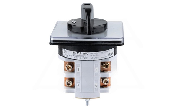 Переключатель BS 125 10 U, 3P, 125A, тип 0-1, 41kW(400VAC по АС-3), на дверь, фронт IP40