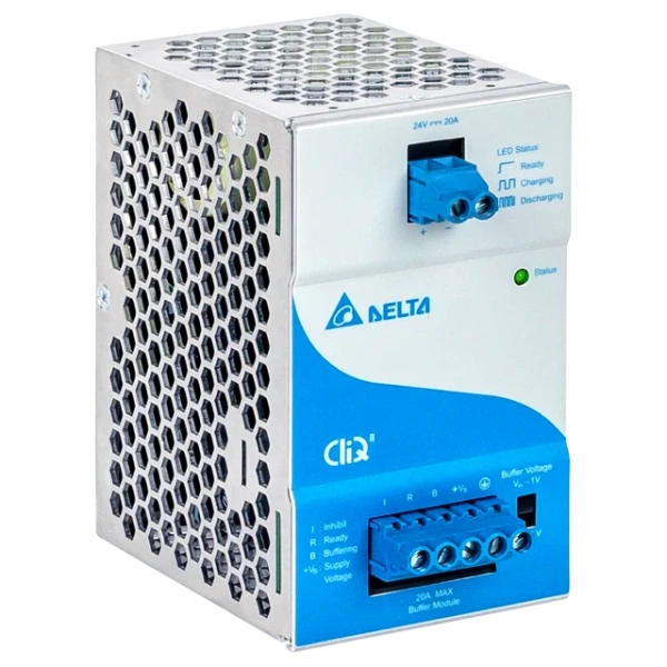 Модуль буферный 20A, время буфер. 250мс для 24VDC/20А, 5с для 24VDC/1A, DIN35, ал.корпус