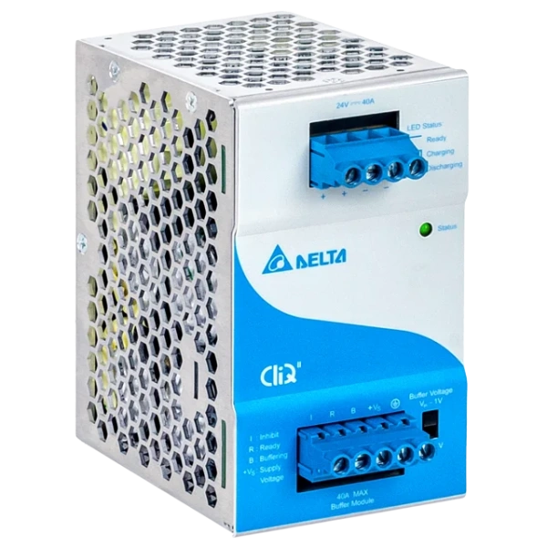 Модуль буферный 40A, время буфер. 200мс для 24VDC/40А, 8с для 24VDC/1A, DIN35, ал.корпус