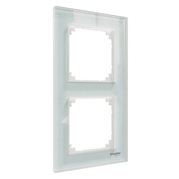 MERTEN M-Elegance РАМКА стеклянная 2 поста, БЕЛЫЙ КРИСТАЛЛ, SM