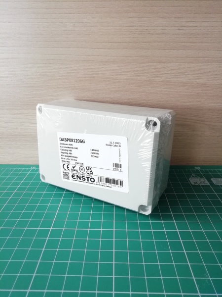 Cubo D 80 x 120 x 56 мм, глухая стенка, серая крышка, ABS, IP 66/67