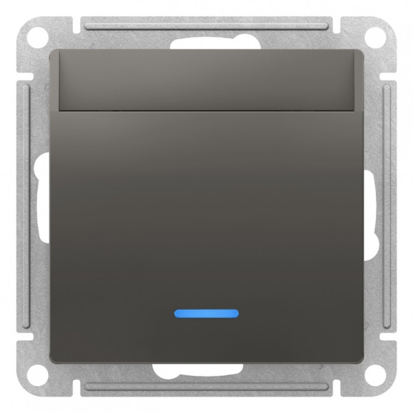 ATLASDESIGN ВЫКЛЮЧАТЕЛЬ карточный с подсветкой, 10А, без задержки отключения, механизм, СТАЛЬ