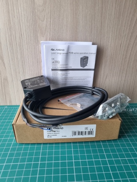 LANBAO PDB-CM8TGU оптический датчик расстояния 0...10V + PNP/NPN NO/NC Sn=8м кабель 2м