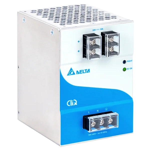 Блок питания импульсный CliQ, 240W, 10А, 85_264VAC (120_375VDC) / 24VDC, DIN35, винт.клеммы, ал.корпус