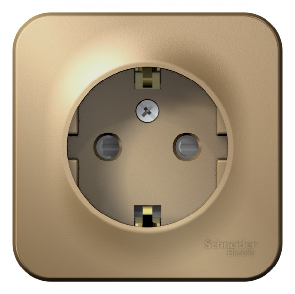 BLANCA О/У РОЗЕТКА с заземлением со шторками, ИЗОЛ.ПЛ., 16А, 250В, ТИТАН