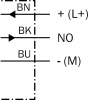 Индуктивный датчик близости ,кабель трёхпроводный 2 м (1055447) IQ10-03BPSKW2S SICK