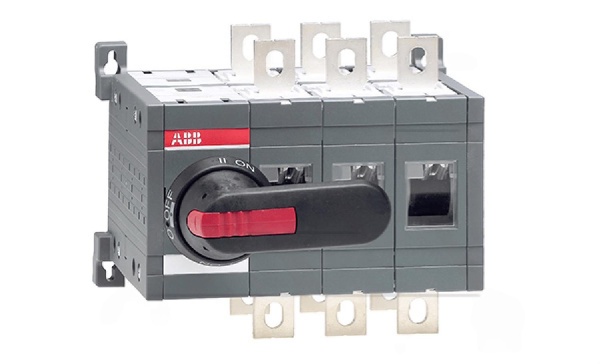 Выкл. нагрузки реверсивный OT400E03CP, 400A 3P схема I-0-II видимый разрыв c выносной блок. рукояткой OHB95J12E011 и осью OXP12X166