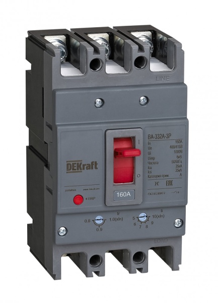 Силовой авт. выключатель 3P 100A 35кА ВА-332А