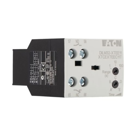 Блок-контакт вспом. с задержкой на вкл. DILM32-XTEE11(RAC240), 1NO+1NC, 3A(230VAC), 0_100s, фронт, 200_240VAC, для DILM7_38, DILA, DILM(F/P)_32/45
