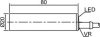 LANBAO CQ20SCN15DPO Емкостной датчик 15 мм, 10…30 DC, PNP, NO, незаподлицо, PBT, кабель, 20 мм, IP67