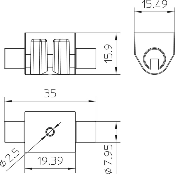 Адаптер 165 MBG UH универсальный, для держателя 165 MBG, UV-resistant, черный, полипропилен