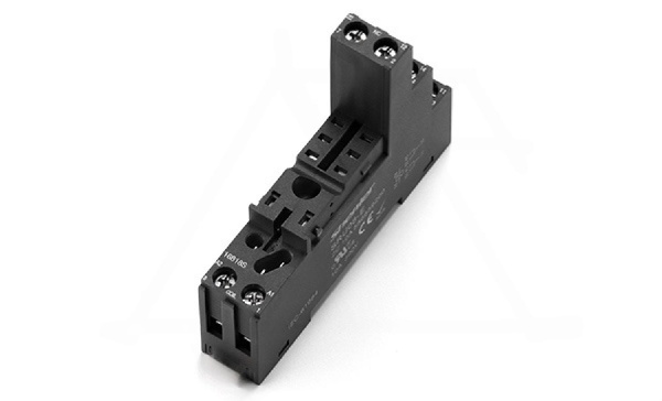 Цоколь SRU08-E, 10A(300V), винтовой зажим, черный, на рейку DIN35/панель, для RFT2CO, 46.52, G2R-2, KRI2