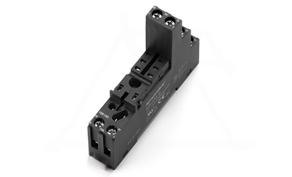 Цоколь SRU08-E, 10A(300V), винтовой зажим, черный, на рейку DIN35/панель, для RFT2CO, 46.52, G2R-2, KRI2