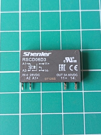 Реле интерфейсное полупроводниковое RSCD06D3, 1NO, 3A(5_60VDC), 4_28VDC, W=6.2mm