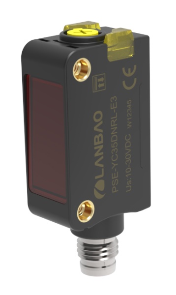 LANBAO PSE-YC15DNRL-E3 оптический датчик 32,5x10,6x20мм NPN NO/NC Sn=150мм LASER (D-тип) разъем M8