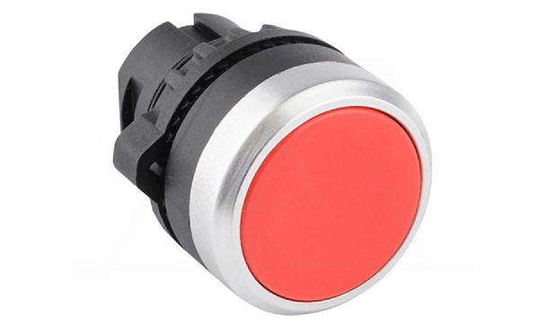 Головка кнопки плоской, красная, без фикс., IP65