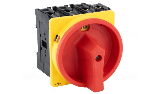 Выключатель нагрузки UKP5-463Z, 3Р+N, 63А(AC21), 440VAC, 22kW(AC23A), красная блокируемая рукоятка, монтаж на din-рейку/панель, IP20 (контакты), IP65