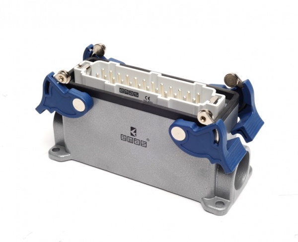 Кожух со штепселем металлический, 24 полюса, 16A, боковой ввод (PG 21), IP65 EBM24FD14