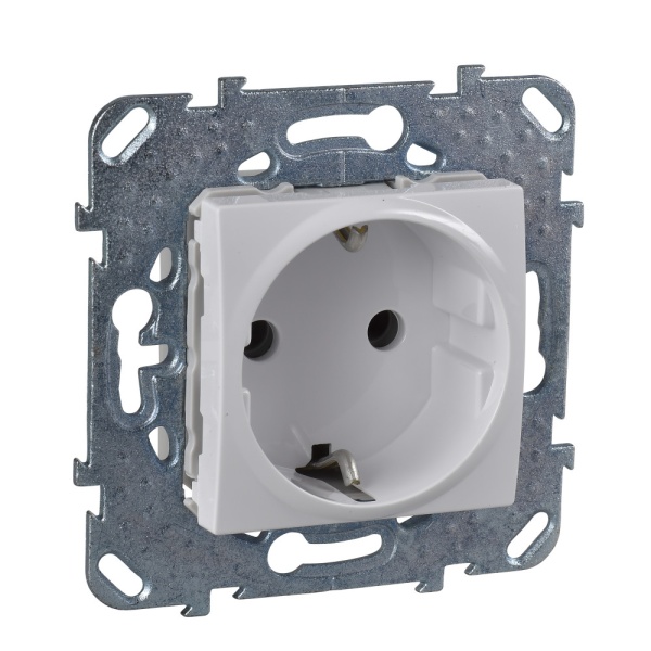 РОЗЕТКА С З/К (ВИНТ. ЗАЖИМ) БЕЛЫЙ