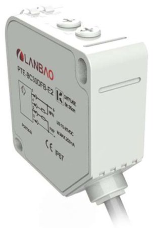 LANBAO PTE-TM60D оптический датчик 50x50x18 Sn=60м (T-тип) кабель 2м /передатчик