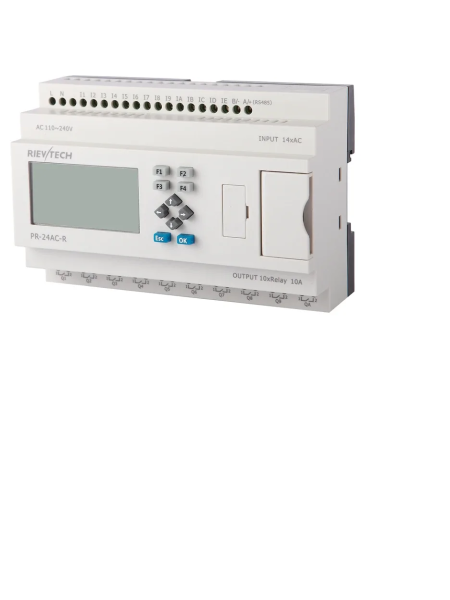 Программируемый логический контроллер PR-24AC-R, 110_240VAC, 14DI, 10RO, RTC, RS232, RS485, ЖКИ