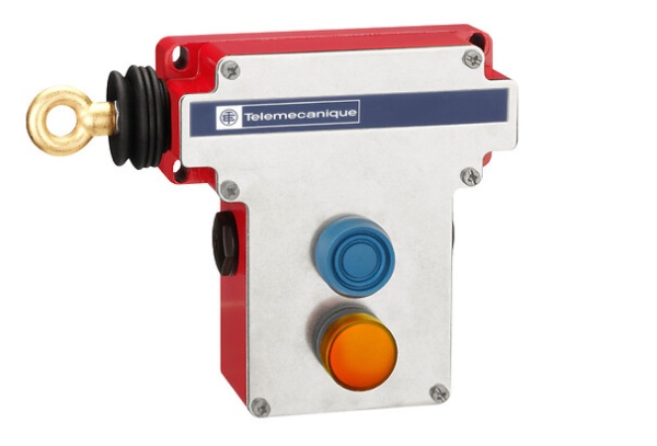 Тросовый выключатель аварийной остановки, Telemecanique XY2C, сброс кнопкой