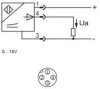 LANBAO LE40SZSN15LUM-E2 индуктивный датчик 40x40x66мм 0...10V Sn=15мм разъем M12