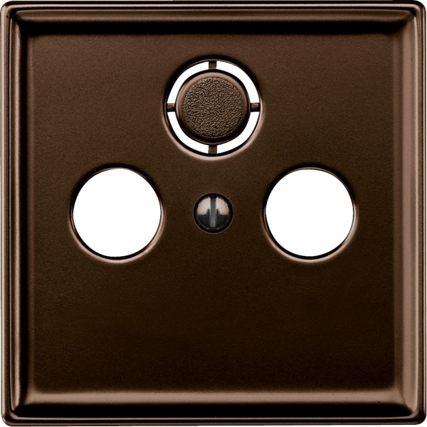 MERTEN ЦЕНТР.НАКЛАДКА для антен. роз. с 3 отв. КОРИЧНЕВЫЙ SD