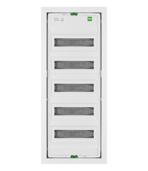 Щит встраив. MSF 5x12M (60M), N/PE 2x(2x25+20x16mm2+19x10mm2), мет. дверь, белый RAL9016, 853x358x97mm, IP30