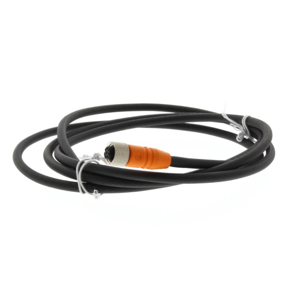 Кабель PUR черный 10m OMRON с оранжевым разъемом M12 8pin Y92E-M12PURSH8S10M-L
