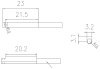 LANBAO FT03DLO Магнитный герконовый датчик, 2-проводный, кабель 2м