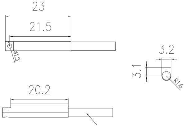 LANBAO FT03DLO Магнитный герконовый датчик, 2-проводный, кабель 2м