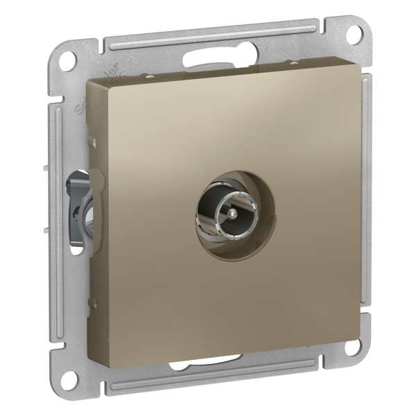 ATLASDESIGN TV РОЗЕТКА проходная 4дБ, механизм, ШАМПАНЬ