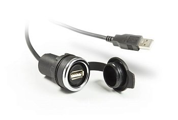USB разъём с кабелем 1,5 метра, IP65 BUSB