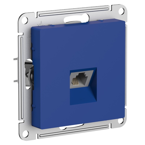 ATLASDESIGN РОЗЕТКА телефонная RJ11, механизм, АКВАМАРИН