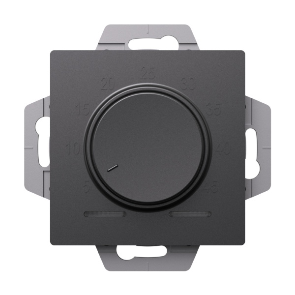 ATLASDESIGN ТЕРМОСТАТ электронный для теплого пола с датчиком, 10A, механизм, БАЗАЛЬТ