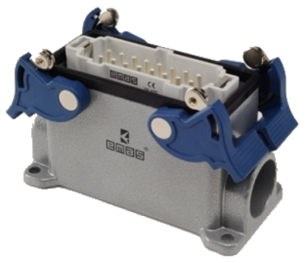 Кожух со штепселем металлический, 16 полюсов, 16A, боковой ввод (PG 21), IP65 EBM16FD24