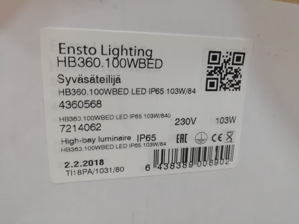 Светильник HB360.100WBED LED IP65 103W840