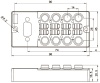 LANBAO DB080803-0-DP Распределительная коробка M8x1x3 пин/8 отверстий/D-SUB адаптер/ PNP выход