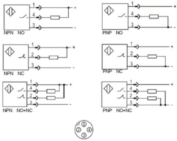 LANBAO LR18XBN08DPO-E2 индуктивный датчик M18 PNP NO Sn=8мм разъем M12