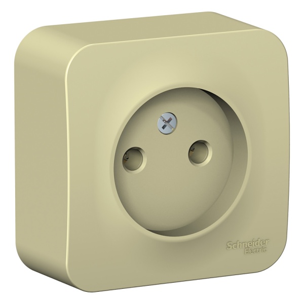 BLANCA О/У РОЗЕТКА без заземления без шторок, ИЗОЛ.ПЛ., 16А, 250В, БЕЖЕВЫЙ