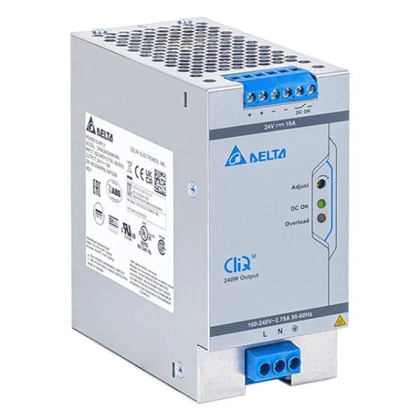 Блок питания импульсный CliQ M, 240W, 10А, 85-276VAC / 24VDC, ал.корпус