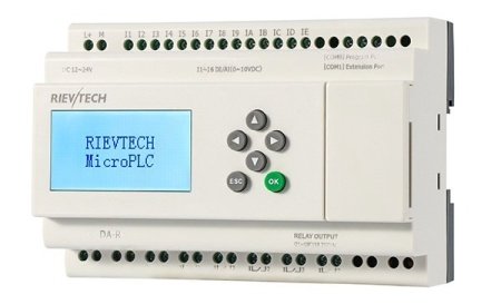 Программируемый логический контроллер SR-22DC-DA-R, 12_24VDC, 14DI(6AI/0_10V), 8RO(10A), RTC, Ethernet, ЖКИ