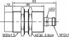 LANBAO LR30XBN15DNC-E2 Индуктивный датчик М30х75мм NPN NC Sn=15мм разъём м12