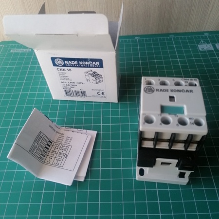 Контактор CNN 18 10 24V 50Hz, 3P, 18A/(30A по AC-1), 7.5kW(400VAC), 24VAC, 1NO